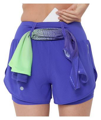 Pantalones cortos 2 en 1 Asics Road 3,5 pulgadas Violeta Mujer
