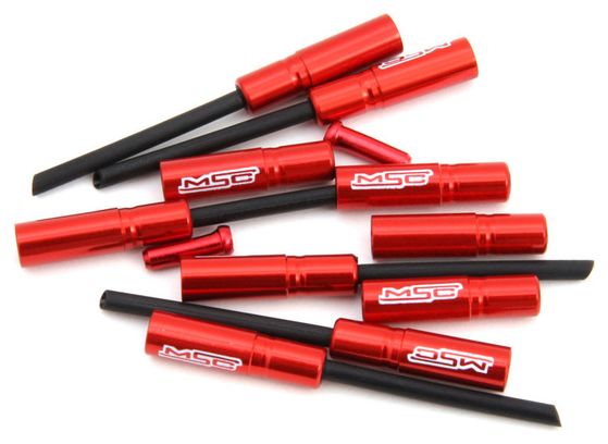 MSC Kit Derailleurs Slangen Eindkappen 12 Stuks ROOD