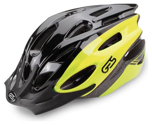 CASQUE VELO ADULTE GES VTT ROCKET NOIR-JAUNE AVEC VISIERE ET SYSTEM QUICK LOCK (VENDU EN BOITE)