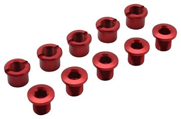 Set van 5 Voorste Alu Schoorsteen Schroeven 8,5mm Rood