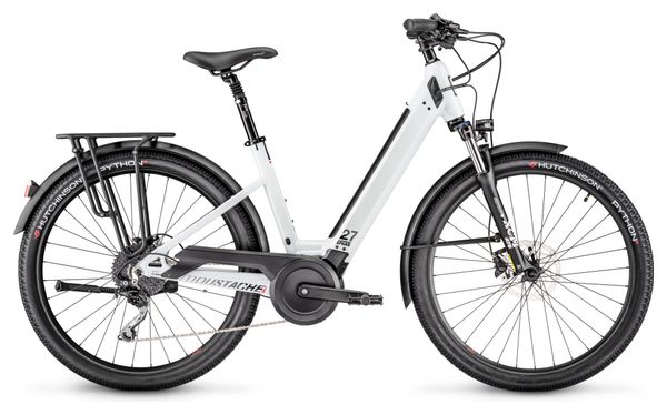 Moustache Samedi 27 Xroad 3 Open Hybrid Touring Bike Shimano Deore 10S 500 Wh 27.5 Arctic White 2020