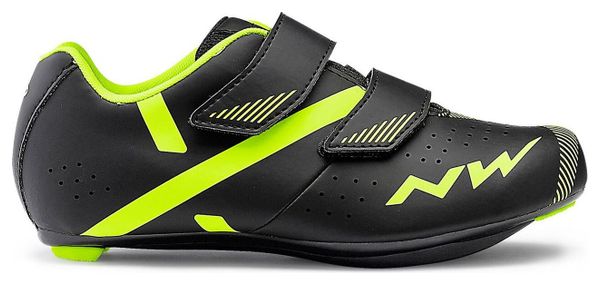 Chaussures Route Enfant Northwave Torpedo 2 Junior Noir Jaune Fluo