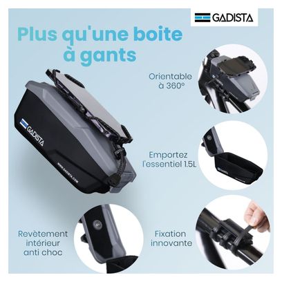 Support telephone velo 7 pouces avec Boîte à Gants Intégrée  Rotation 360°