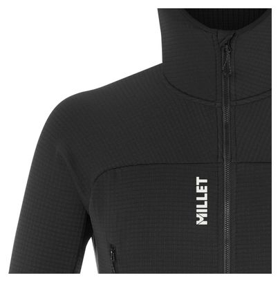 Millet Fusion Grid Hoodie Fleece Schwarz