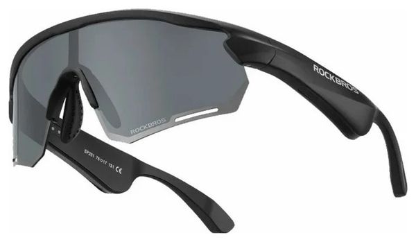 Gafas de sol deportivo Bluetooth lentes polarisés gris