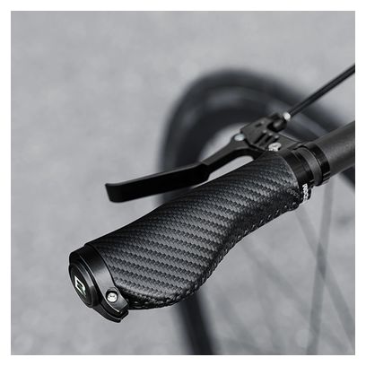Poignées de vélo Rockbros Torsadées Ergonomiques Antidérapantes - Noir