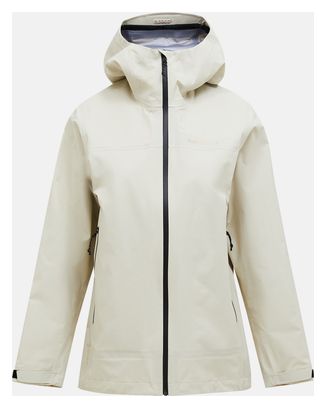 Veste Imperméable Peak Performance Hike Gore-Tex 3L Beige Femme