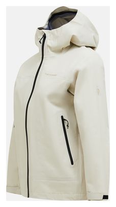 Veste Imperméable Peak Performance Hike Gore-Tex 3L Beige Femme