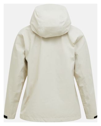 Veste Imperméable Peak Performance Hike Gore-Tex 3L Beige Femme