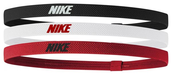Bandeaux élastiques x3 Nike Headbands 2.0 Noir Rouge