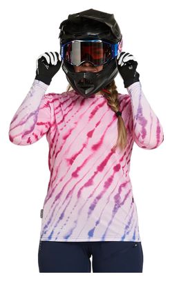 Maillot Manches Longues Femme Dharco Race Vallnord Rose/Bleu
