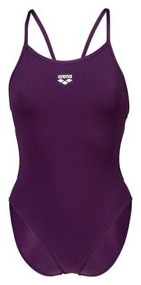 Women's 1-piece swimsuit Arena Lace Back Solid Violet