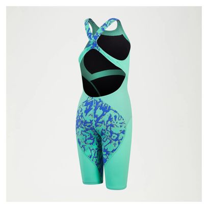 Speedo Fastskin LZR Ignite Women's Wetsuit Swimsuit Green/Blue