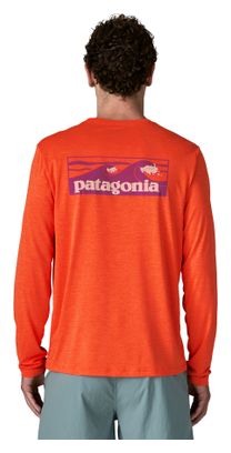 Maglietta tecnica Patagonia Capilene Cool Daily Boardshort con logo arancione da uomo