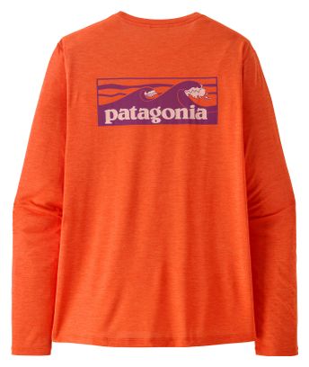 Maglietta tecnica Patagonia Capilene Cool Daily Boardshort con logo arancione da uomo