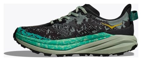 Hoka Speedgoat 6 Trail Shoes Black/Green Women's