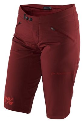 Short Femme 100% Ridecamp Rouge