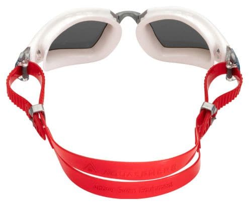 Aquasphere Kayenne Pro White / Red Goggles - Grey Lenses + Care Kit