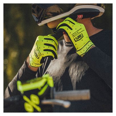 Gants Longs 100% Ridefit Jaune Fluo