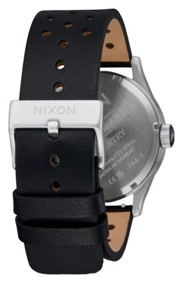 Uhr NIXON Sentry Leather Chrome/Silver Sunray/Black