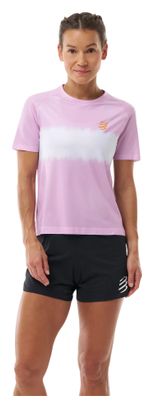 Compressport Performance Women's Pink/White Running T-Shirt
