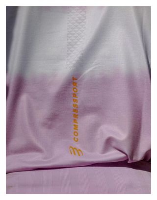 Compressport Performance Women's Pink/White Running T-Shirt