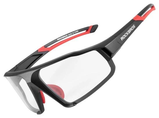 Lunettes de cyclisme photochromiques Rockbros SP216BK UV400 - noir et rouge