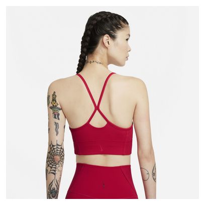 Sujetador Nike Dri-Fit Indy Yoga para mujer rojo