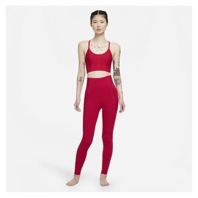 Sujetador Nike Dri-Fit Indy Yoga para mujer rojo