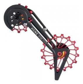 Chape de galets avec galets surdimensionnés compatible Ultegra / Dura Ace SH8000/8050/9100/9150 12+16D Rouge