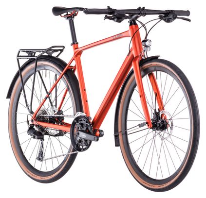 Cube Nulane Pro FE Fitnessfiets Shimano Cues 10S 700 mm Vuur Oranje Rood 2025