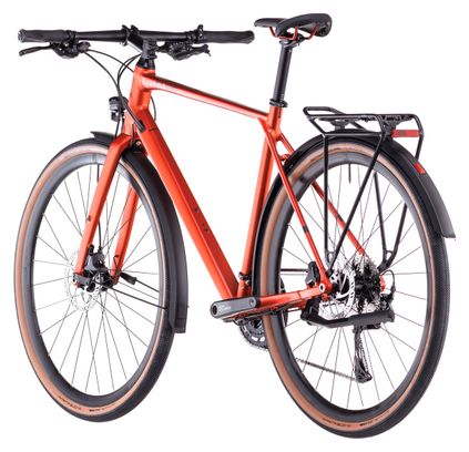 Cube Nulane Pro FE Fitnessfiets Shimano Cues 10S 700 mm Vuur Oranje Rood 2025