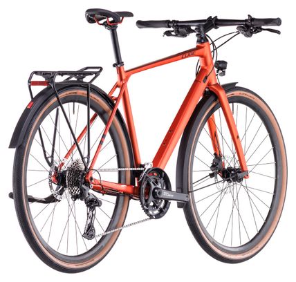 Cube Nulane Pro FE Fitnessfiets Shimano Cues 10S 700 mm Vuur Oranje Rood 2025