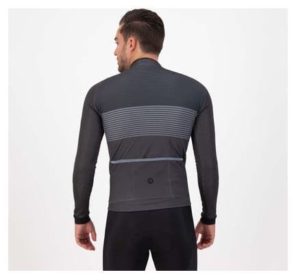 Maillot Manches Longues Velo Rogelli Boost - Homme - Noir/Gris