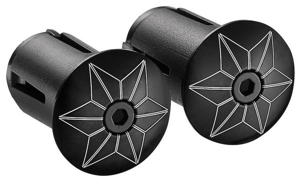 Supacaz Super Stiky Kush Ruban Schwarz mit Ano Black Plugs