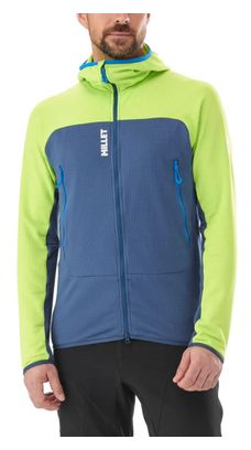 Millet Fusion Grid Hoodie Fleec Blue/Green