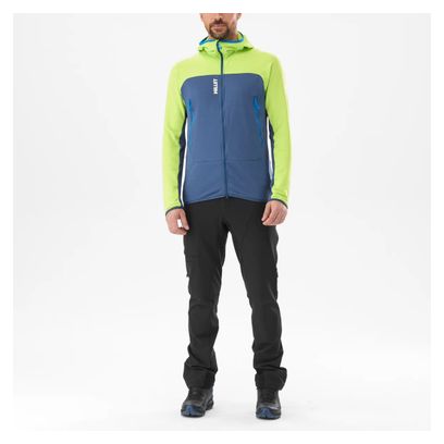 Millet Fusion Grid Hoodie Blue/Green