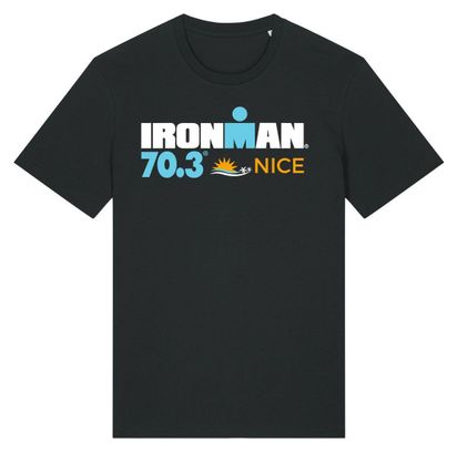 Maglietta a maniche corte nera Ironman 70.3 France Nice Uomo