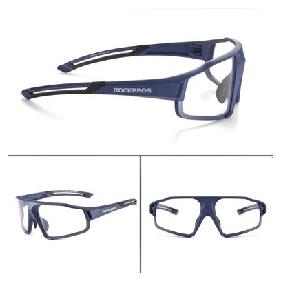 Lunettes de vélo photochromiques Rockbros SP216BL UV400 - bleues