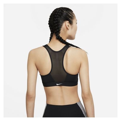 Brassière Nike Femme Dri-Fit Swoosh Zip-Front Noir