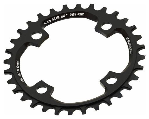 Stronglight chainring for Sram X01 104 mm 1x11v Black