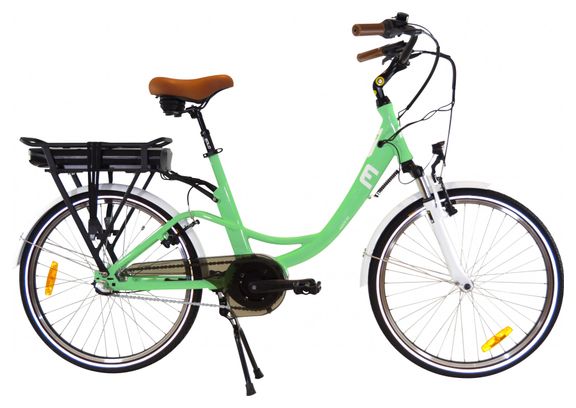 Moov'In Cool N3 24 Vélo de ville à assistance électrique | Moteur Central | Couple 50 Nm | Vert clair