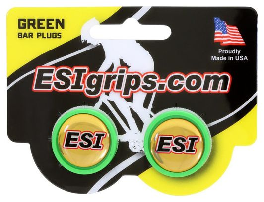 ESI Bar End Plugs Green