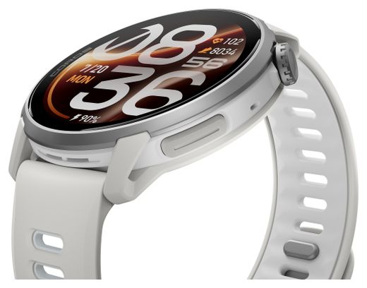 Coros Pace 4 Pro GPS-Uhr mit weißem Silikonarmband