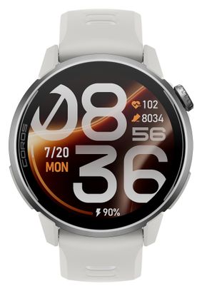 Coros Pace 4 Pro GPS-Uhr mit weißem Silikonarmband