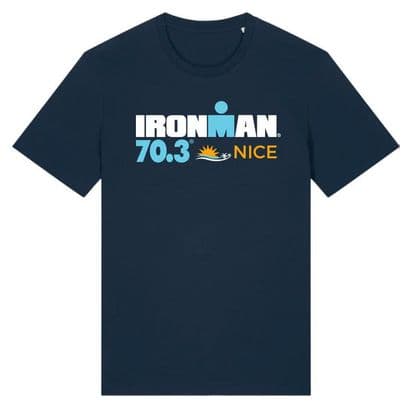 Ironman 70.3 Frankreich French Kurzarm T-Shirt Marineblau Herren