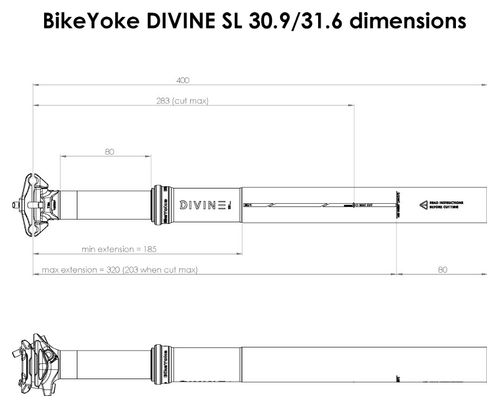 Tige de Selle Téléscopique Bike Yoke Divine SL (sans commande)