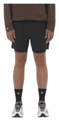 Salomon Sense Aero Trail 5in 2-in-1 korte broek voor heren, zwart