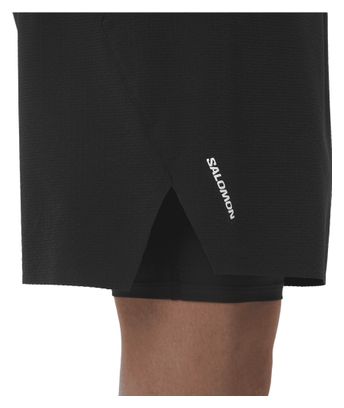 Salomon Sense Aero Trail 5in 2-in-1 korte broek voor heren, zwart