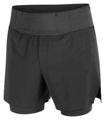 Salomon Sense Aero Trail 5in 2-in-1 korte broek voor heren, zwart